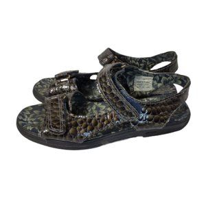 Golfstream Sandals Women's Size 6 E-2064 Green Faux Alligator